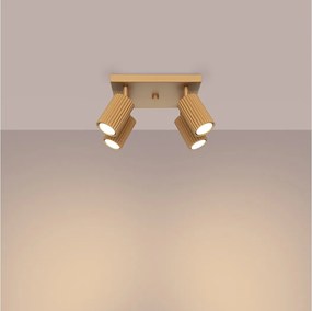 Lampa sufitowa minimalistyczny Gloow, aluminium - 4 źródło światła 3000K - L.25 x H.16.5 cm - złoty