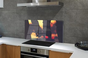 Szklany Panel Dłonie Zakochanych w Blasku Świateł