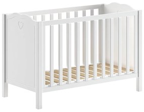 Białe łóżeczko z litego drewna sosnowego 60x120 cm Amori – Vipack