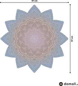 Naklejki na ścianę - Mandala niebiesko - brązowa