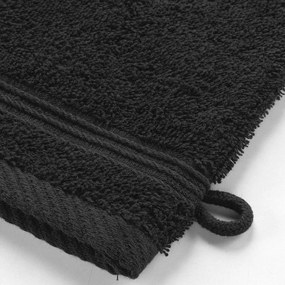 Czarna bawełniana myjka 15x21 cm Tendresse – douceur d'intérieur