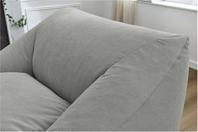 Jasnoszary sztruksowy worek do siedzenia Lilibet – Bobochic Paris