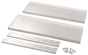 Metalowa półka ścienna Grando 2X - srebrna