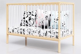 Łóżeczko Dominik biało-sosna 120/60