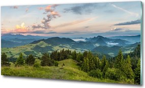 Foto obraz szklany Panorama Pieniny