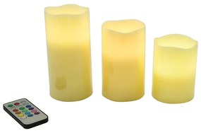Świeczki LED zestaw 3 szt. (wysokość 10 cm) – Hilight