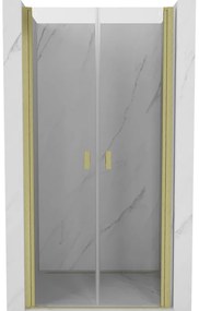 Mexen Mist drzwi prysznicowe uchylne 75 cm, transparent, złote szczotkowane - 8A7-075-000-55-00