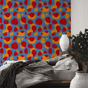 Fototapeta - Retro wielobarwne plamy (196x136 cm)