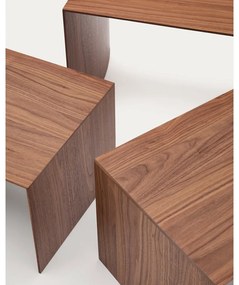 Stoliki zestaw 3 szt. w dekorze orzecha 40x60 cm Litto – Kave Home