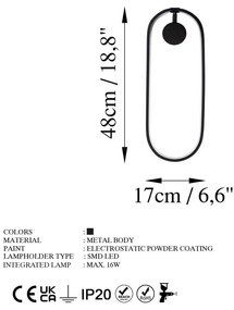 Czarny kinkiet LED Can – Opviq lights