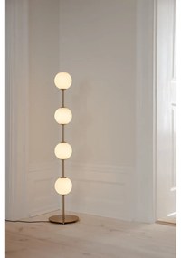 Lampa stojąca LED w kolorze mosiądzu ze ściemniaczem i szklanym kloszem (wysokość 128 cm) Audrey Floor – UMAGE