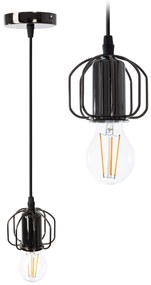 Lampa sufitowa wisząca w stylu loft  APP595-1CP Czarna