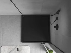 Mexen Flow brodzik kwadratowy slim 75 x 75 cm, czarny mat - 46S707575