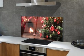Panel szklany do Kuchni Choinka Pełna Prezentów