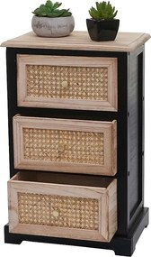 Komoda MCW-K87,  czarny, naturalny kolor