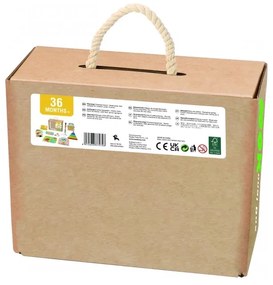 Tooky toy edukacyjne pudełko montessori układanka liczydło tablica pogody 6w1 od 3 lat