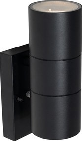 Kinkiet zewnętrzny czarny 2-punktowy AR70 z czujnikiem światło-ciemność - Duo