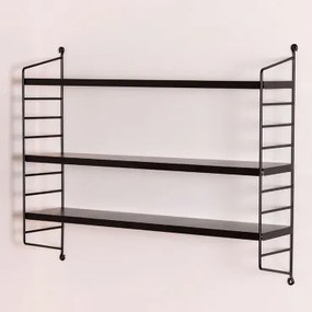 Modułowa Półka Ścienna ↔︎60 Cm Ze Stali Emine Czarna - Sklum