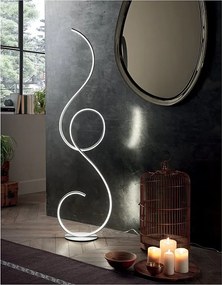 Lampa podłogowa Flok LED firmy Ondaluce 44 W 4400 lm 3000 K wys. 157 cm, ściemnialna, czarna