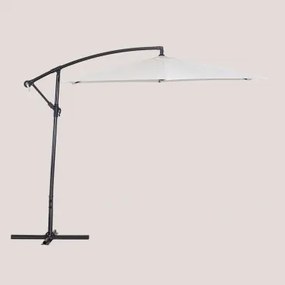 Parasol Z Tkaniny I Stali (ø295 Cm) Gerran Grafitowa Szarość - Gardenia Biel - Sklum