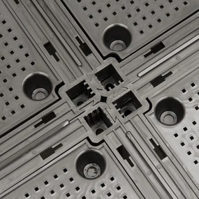 Outsunny podwyższona grządka 6-częściowa skrzynia na rośliny z otworami odpływowymi o wyglądzie rattanu kwietnik DIY kolor brązowy 40 x 40 x 44 cm