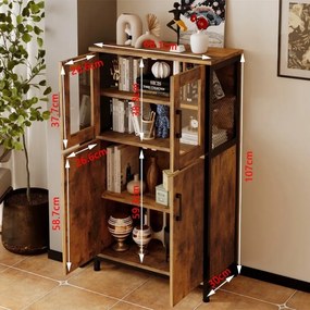 Komoda Rustykalna Loft Retro – Kredens Vintage do Salonu i Kuchni