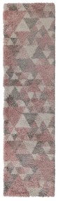 Różowo-szary chodnik Flair Rugs Nuru, 60x230 cm