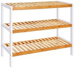 Skandynawska Szafka Biały Na Buty Naturalny + M7-D40