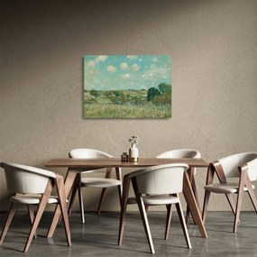 Obraz na szkle - Alfred Sisley,  Meadow, reprodukcje (70x50 cm)
