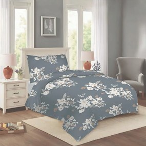 Szara bawełniana pościel jednoosobowa 140x200 cm Korin – Cotton House