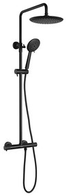 Sapho - Zestaw prysznicowy z baterią SOLARIS, czarny mat