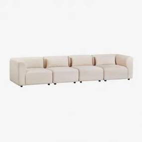 Sofa Modułowy 4-częściowy Fogler Sztruks Beż Lniany - Sklum