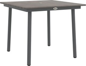 Outsunny Stół ogrodowy stół jadalniany stołówka na zewnątrz, odporny na warunki atmosferyczne, nowoczesny design, 90 x 90 x 75 cm, ciemnoszary