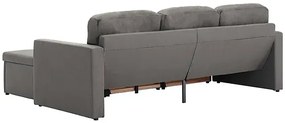 Rozkładana sofa modułowa taupe tkanina - Lanpara 4Q