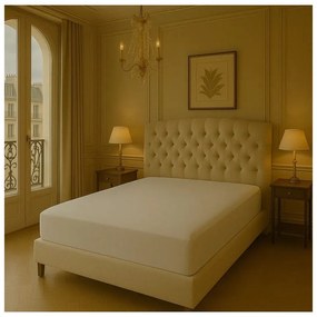 Białe prześcieradło z bawełny renforcé z gumką 200x200 cm Ranforce – Mila Home Luxury