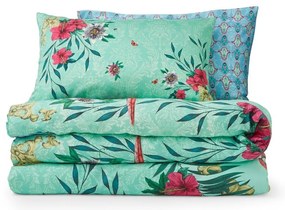 Zielono-niebieska pościel dwuosobowa z satyny bawełnianej 230x220 cm Paradise Parrot – Matthew Williamson
