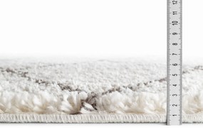Dywan shaggy Blake romby kremowo-szary 155 cm x 230 cm