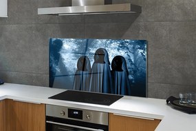 Szklany Panel Mroczny Las i Straszne Postacie