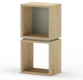 Zielony regał w dekorze dębu 32x66 cm Lofty – Marckeric