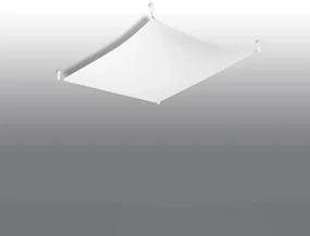 Plafon LUNA 1 tkaninowy biały SOLLUX  LIGHTING