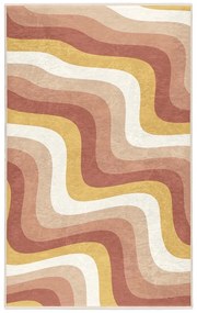 Żółto-szaroróżowy dywan odpowiedni do prania 60x100 cm Creamy Strawberry Swirl – Mila Home