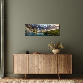 Obraz - Kanada, Park Narodowy Banff, Jezioro Moraine (z zegarem) (90x30 cm)