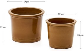 Terakotowe doniczki zestaw 2 szt. ø 47 cm Presili – Kave Home