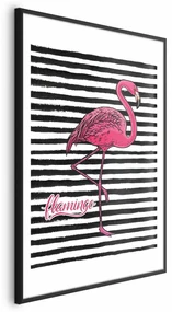 Plakat Flaming 40x60 cm z ramą czarną z marginesem ARTGEIST B