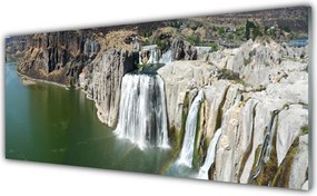 Panel Kuchenny Wodospad Wpadający Do Jeziora