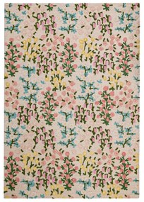 Kremowy wełniany dywan tkany ręcznie 200x290 cm Emilia Floral – Flair Rugs