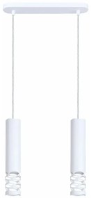 Podwójna biała lampa wisząca - K604-Lanow
