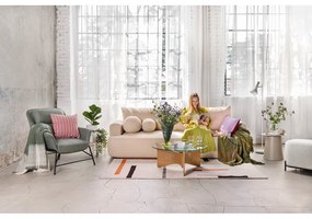 Beżowa rozkładana sofa z materiału bouclé 247 cm Quinoa – Bonami Selection
