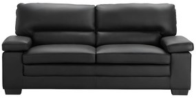 Komplet wypoczynkowy 3+1 z czarnej skóry bawolej MIMAS