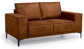 Koniakowa sofa z imitacji skóry 164 cm Copenhagen – Scandic